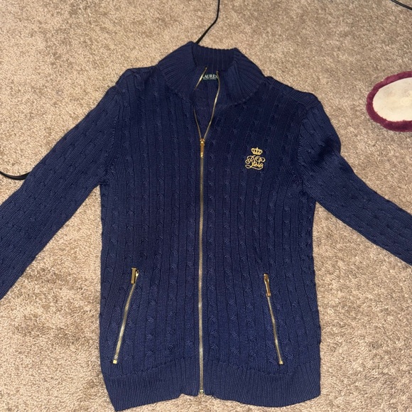 Ralph Lauren knit blue jacket - Picture 1 of 2